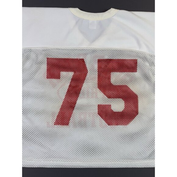 Rare Vintage 80s Russell Ahtletic Warrior Pride Football Jersey USA Made XL #75 - Picture 8 of 12